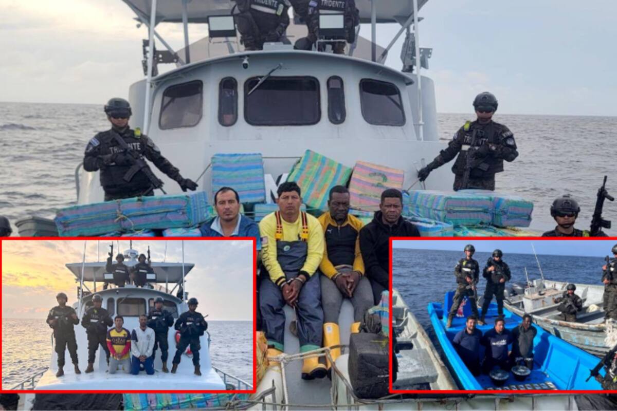 Marina Nacional de El Salvador incauta 4.3 toneladas de cocaína en aguas del Pacífico