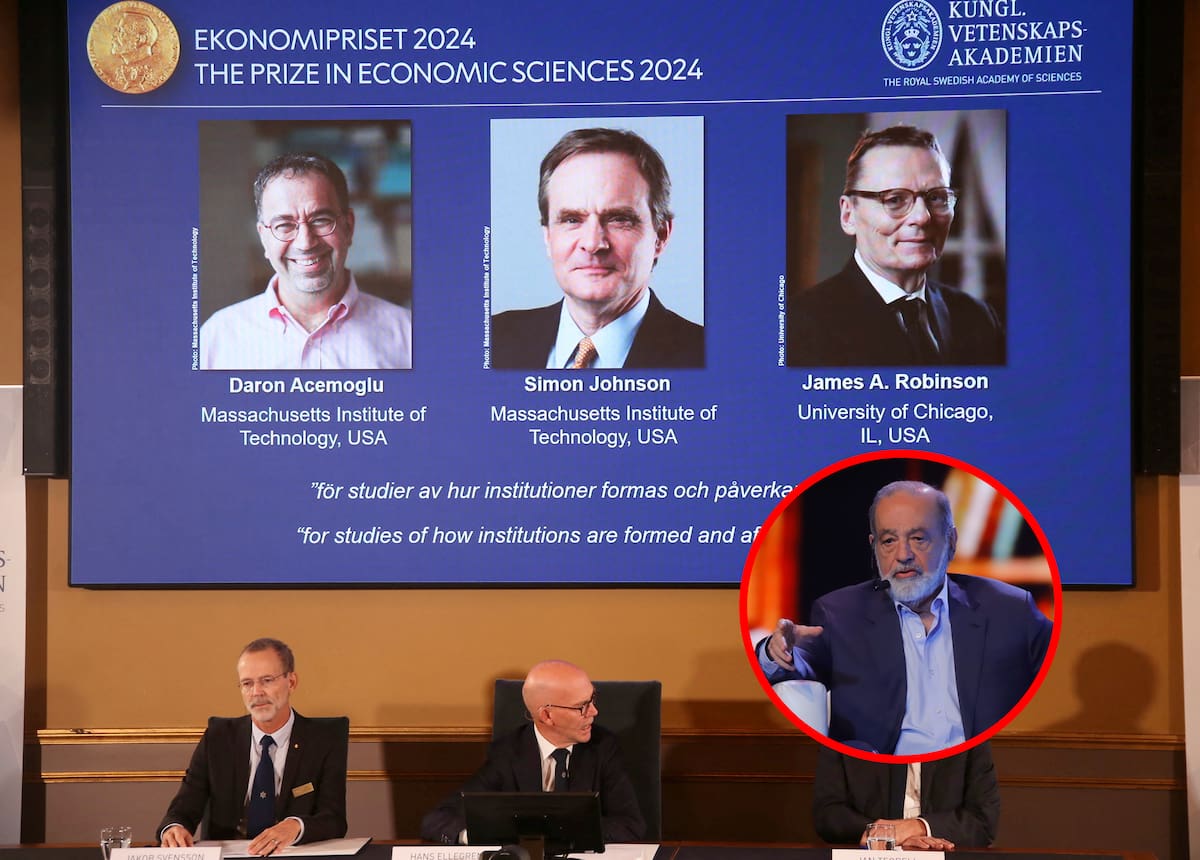 Los economistas Daron Acemoglu, Simon Johnson y James Robinson ganaron el Premio Nobel de Economía 2024 por sus estudios sobre cómo las instituciones influyen en la prosperidad de los países. Foto: Reuters