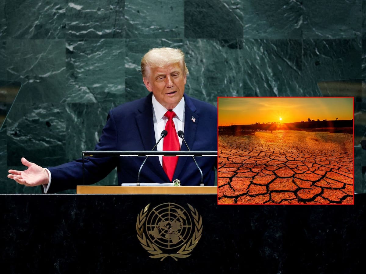 Trump ante la ONU: “El cambio climático es la mayor estafa del mundo”. | Crédito: REUTERS/Canva