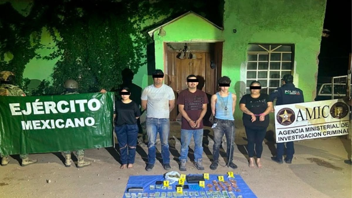 Cateo en Ímuris deja cinco detenidos con droga y dinero; dos son investigados por desapariciones en El Sahuaral