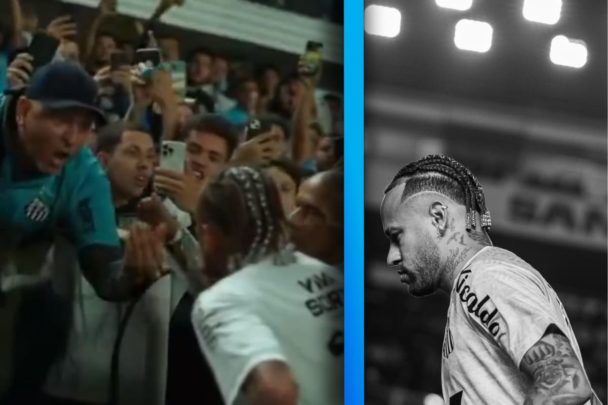 VIDEO: Neymar explota y discute con un aficionado del Santos; no están contentos con su rendimiento
