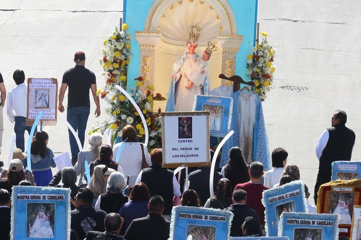 Realizan en Villa de Seris la procesión a la Virgen de Nuestra Señora de la Candelaria