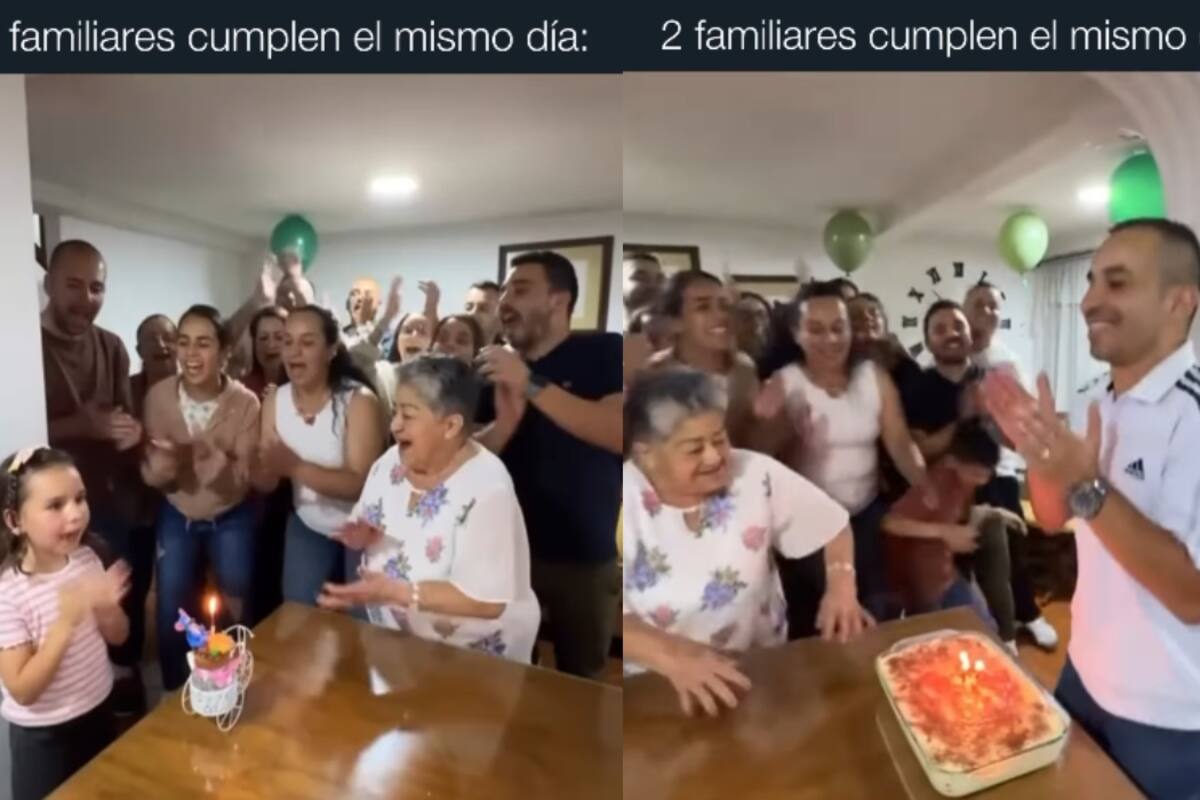 Festejo doble, viralidad asegurada: la creativa táctica de una familia para celebrar a dos en un solo día