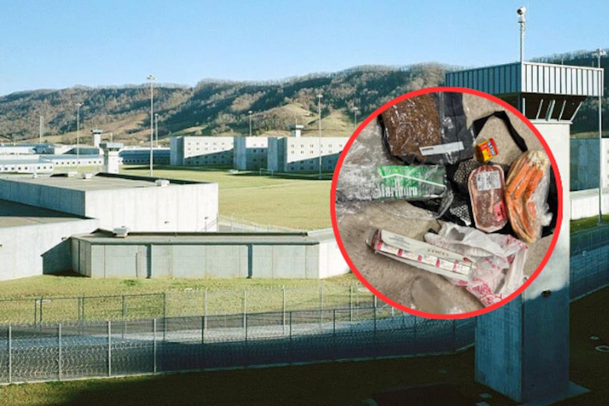 ¡Festín navideño! Dron cargado con patas de cangrejo, mariguana, cigarros, condimentos y filetes de res “cae” en una prisión de EEUU