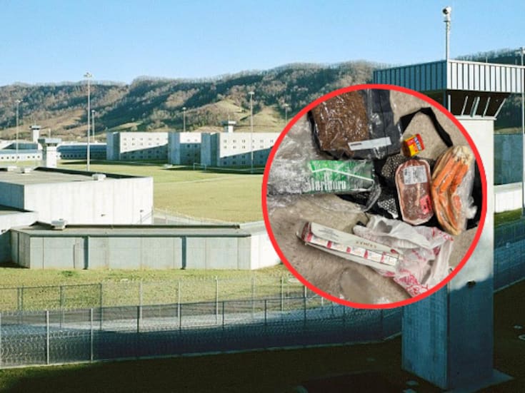 ¡Festín navideño! Dron cargado con patas de cangrejo, mariguana, cigarros, condimentos y filetes de res “cae” en una prisión de EEUU