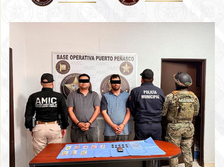 Cateo en Puerto Peñasco deja dos detenidos y droga asegurada
