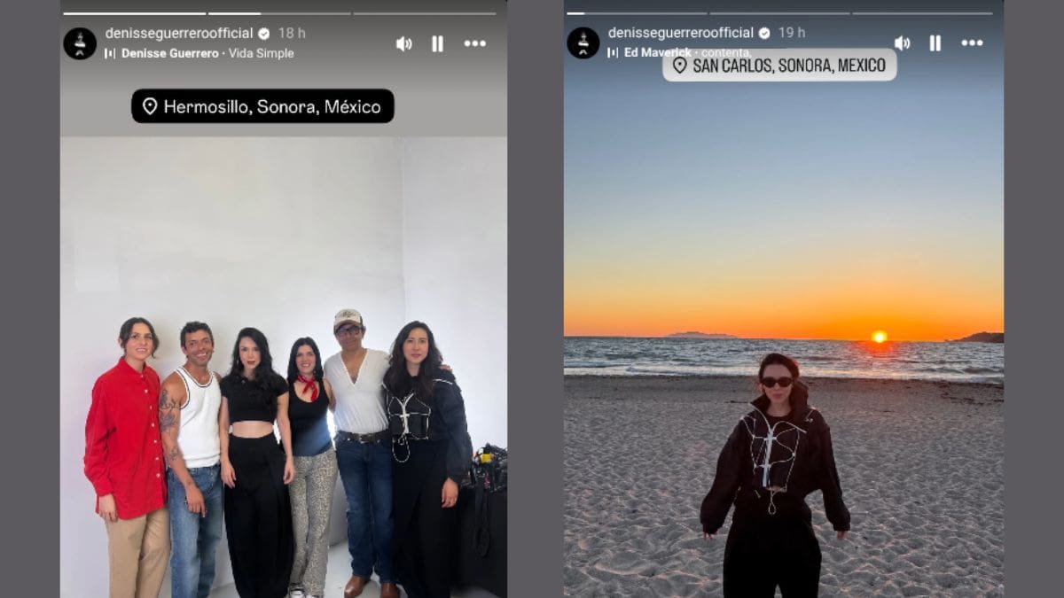Denisse Guerrero compartió imágenes desde Hermosillo y San Carlos, donde aseguró que prepara “algo muy lindo” junto a un equipo creativo local.
