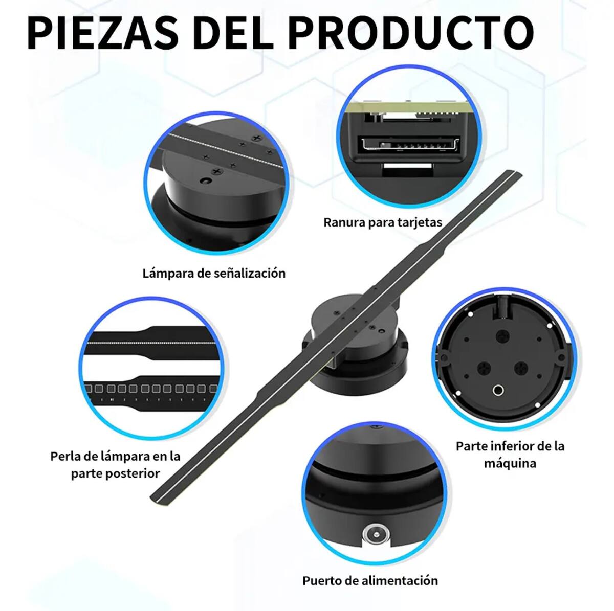 Proyector holográfico tipo ventilador 3D | Mercado Libre