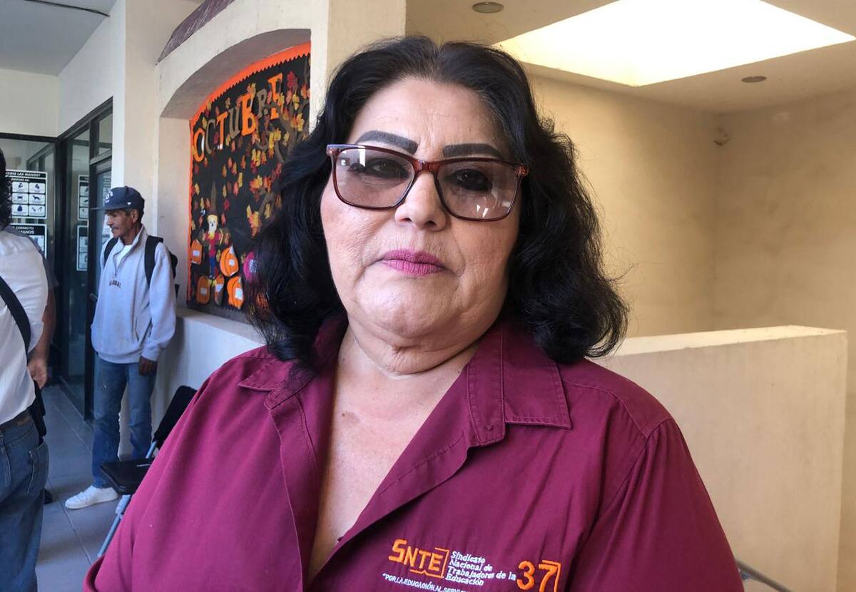 Guadalupe Amador Espinoza, coordinadora de la Sección 37 SNTE en Rosarito.