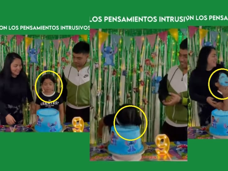 “Encima se puso a llorar cuando fue culpa de ella”: niña se avienta sola al pastel en su cumpleaños y rompe en llanto