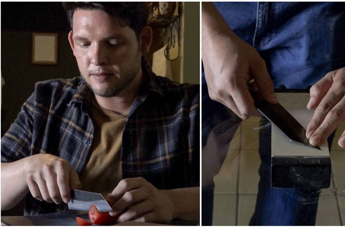 Jorge es un afilador de cuchillos profesionales