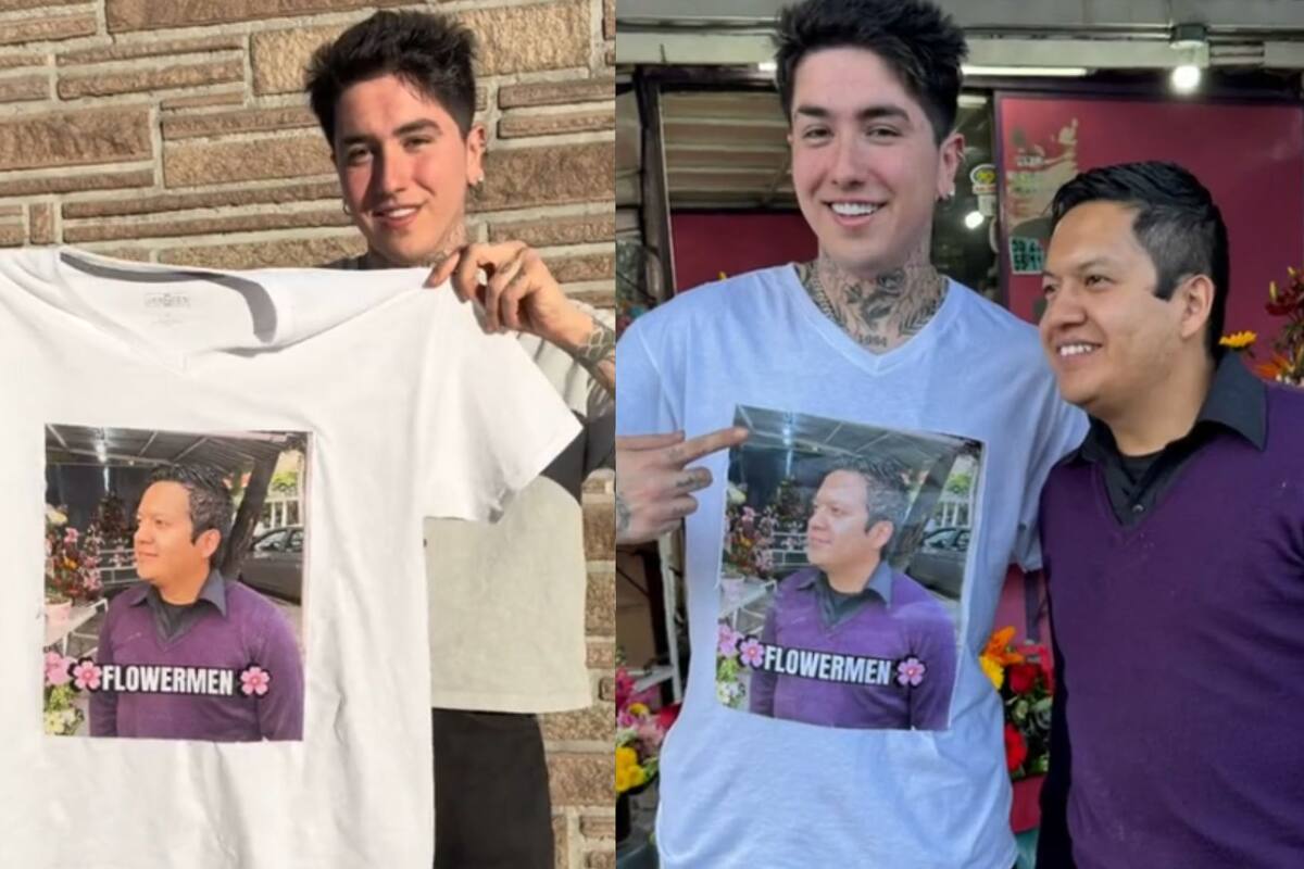 “Tiktoker utiliza una camiseta con el rostro de un desconocido y se vuelve viral
