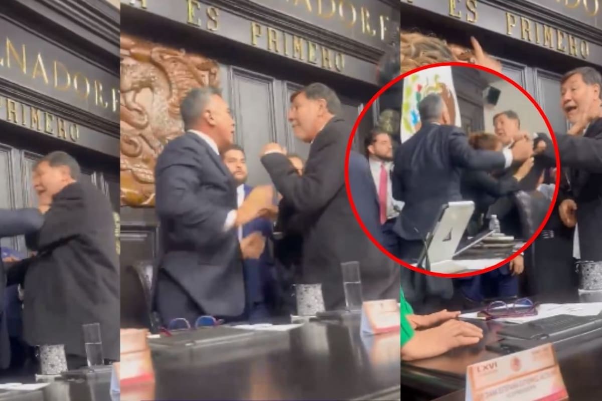 ¡A golpes en el Senado! “Alito” Moreno y Gerardo Fernández Noroña desatan caos tras concluir la Comisión Permanente y se acusan mutuamente de agresión