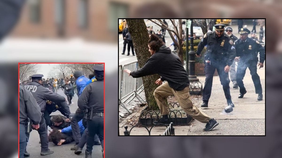 Video muestra el momento en que detienen a sospechoso de terrorismo tras presuntamente lanzar bomba casera durante protesta frente a la residencia del alcalde de Nueva York
