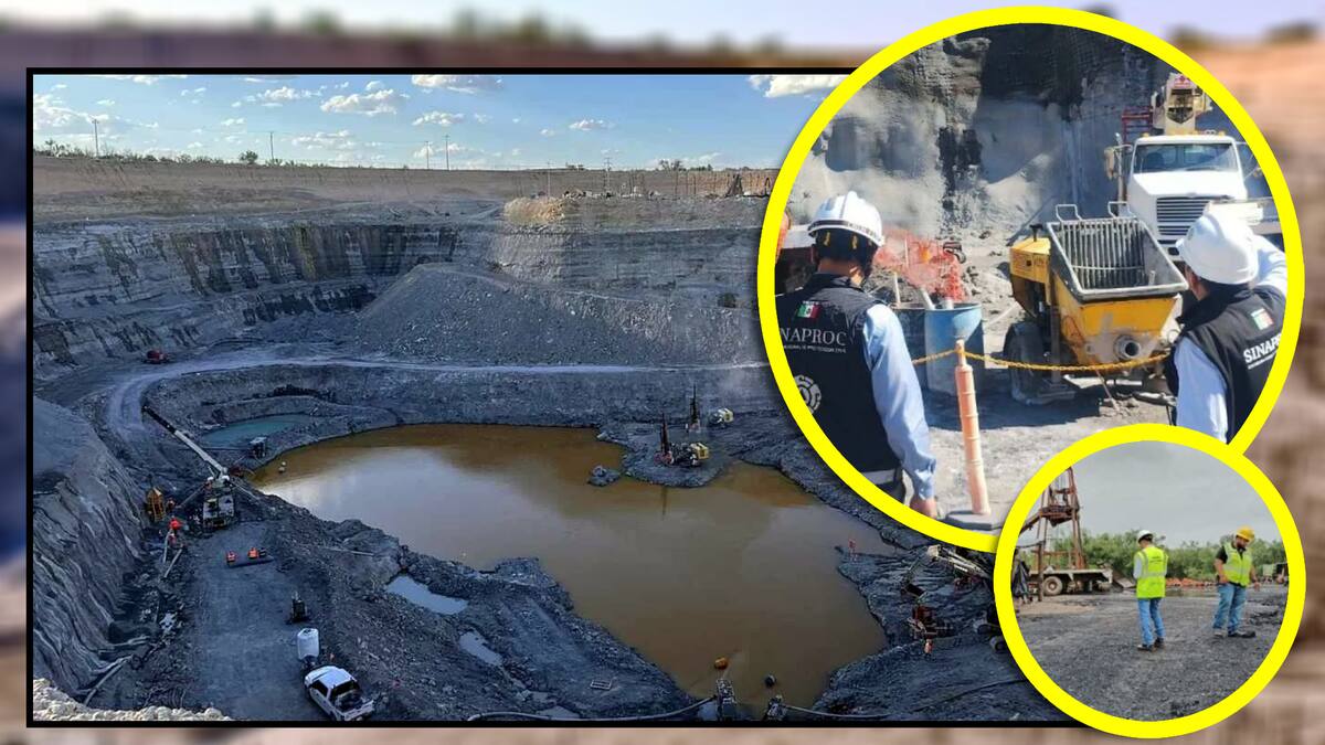 Localizan el cuerpo del noveno minero atrapado en El Pinabete; sólo falta uno. Foto: Especial
