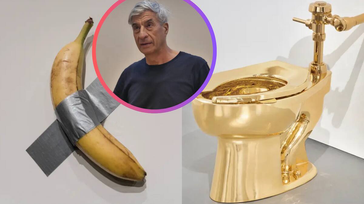 Artista controversial que pegó una banana con cinta a una pared está vendiendo su inodoro de oro sólido valuado en 10 millones de dólares