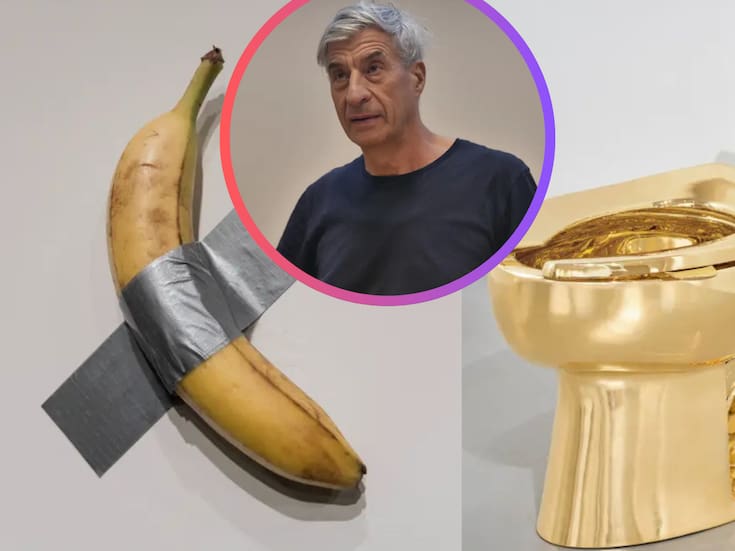 Artista controversial que pegó una banana con cinta a una pared está vendiendo su inodoro de oro sólido valuado en 10 millones de dólares