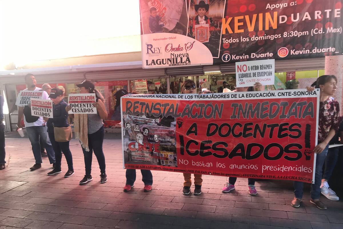Piden maestros de la CNTE reinstalar a docentes cesados