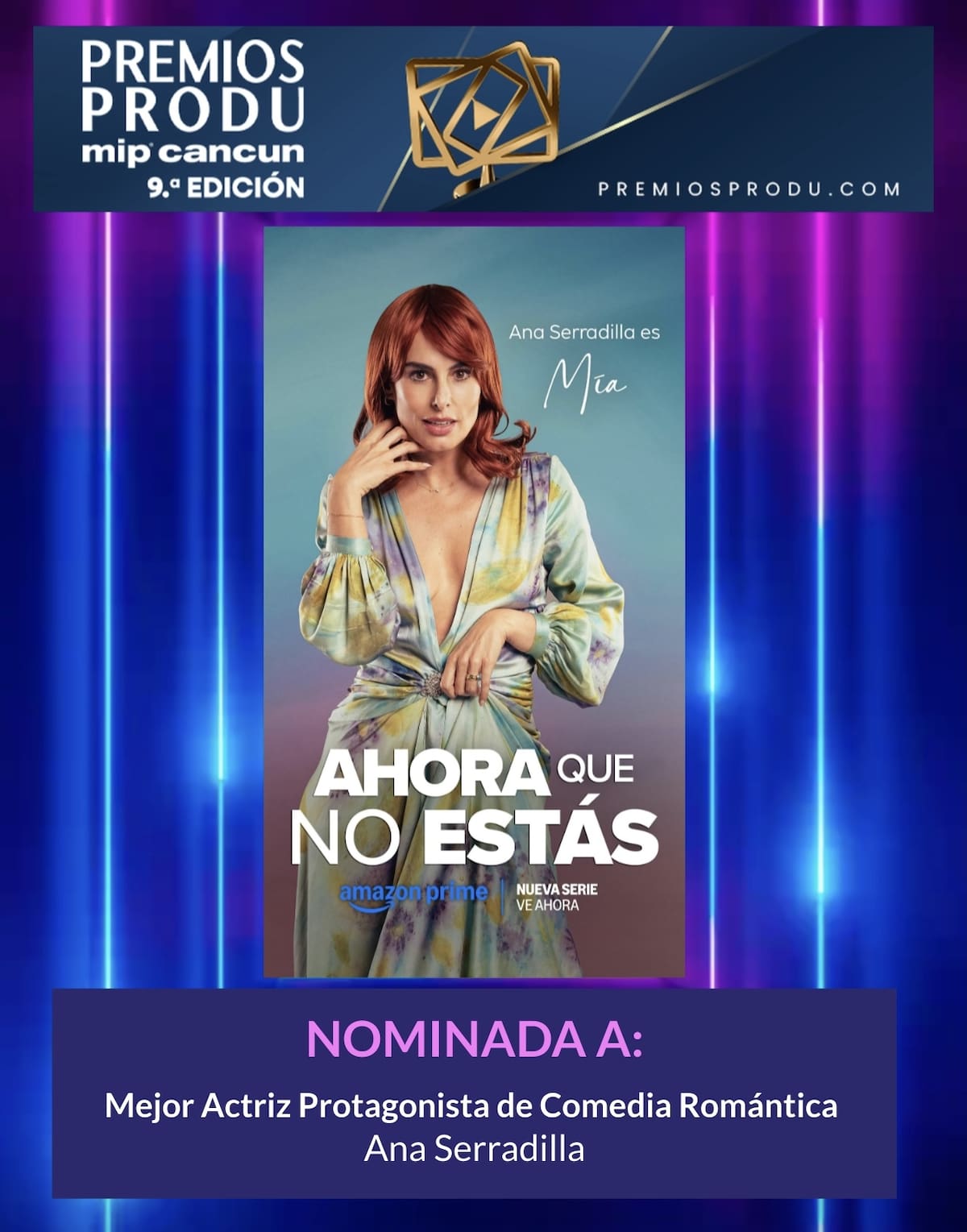 Pepe Bojórquez celebra cinco nominaciones a los premios PRODU por su serie “Ahora que no estás”.
