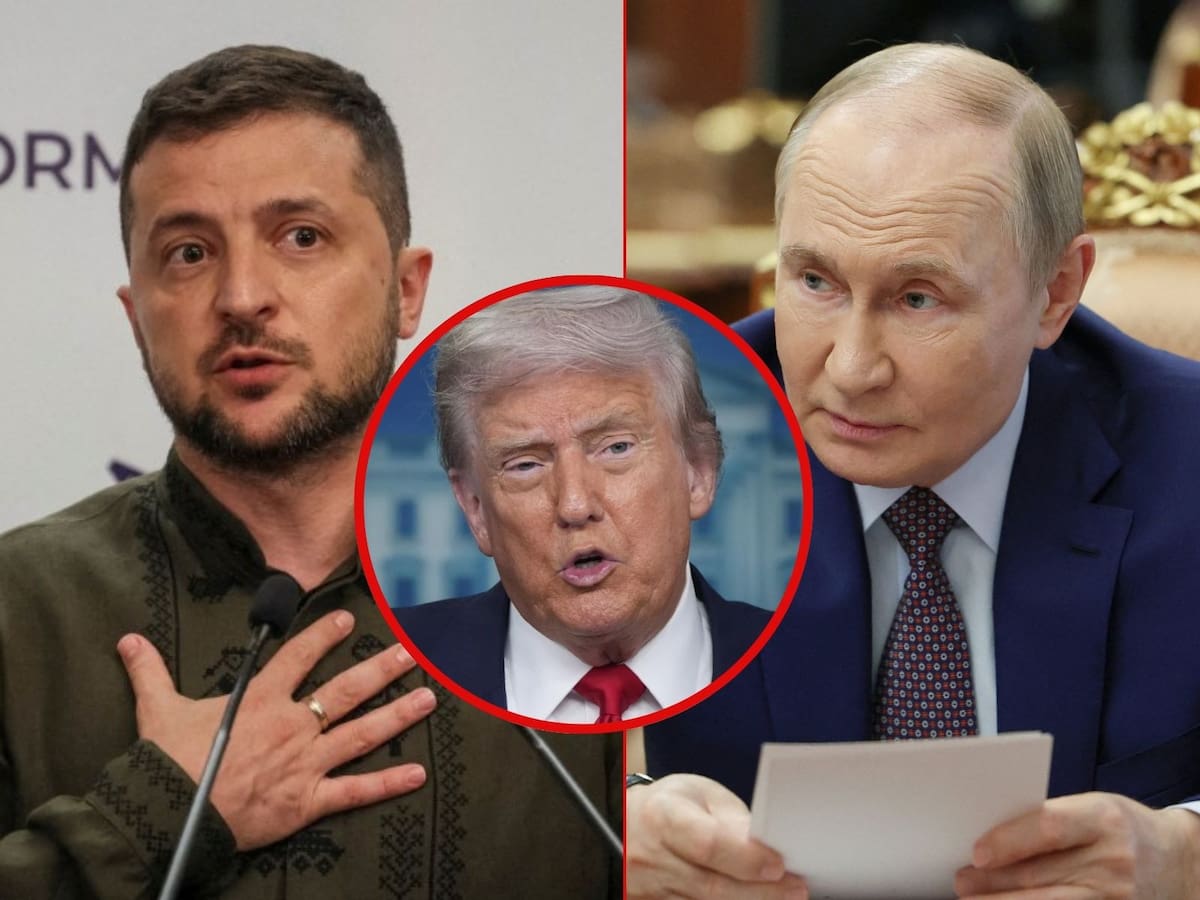 Donald Trump funge como el mediador entre el presidente ucraniano, Volodímir Zelenski, y el presidente ruso, Vladímir Putin. | Crédito: REUTERS/AP