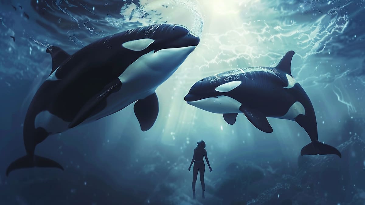A pesar de su reputación como depredadores temibles, las orcas rara vez atacan a los humanos en libertad, prefiriendo peces y mamíferos marinos como focas y ballenas en su dieta habitual.
