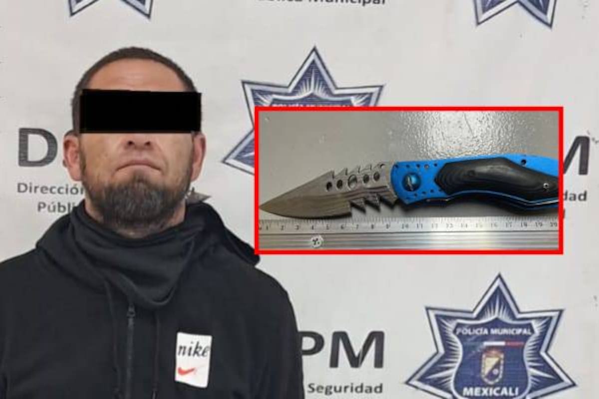 Detenido con navaja tenía orden de aprehensión por robo