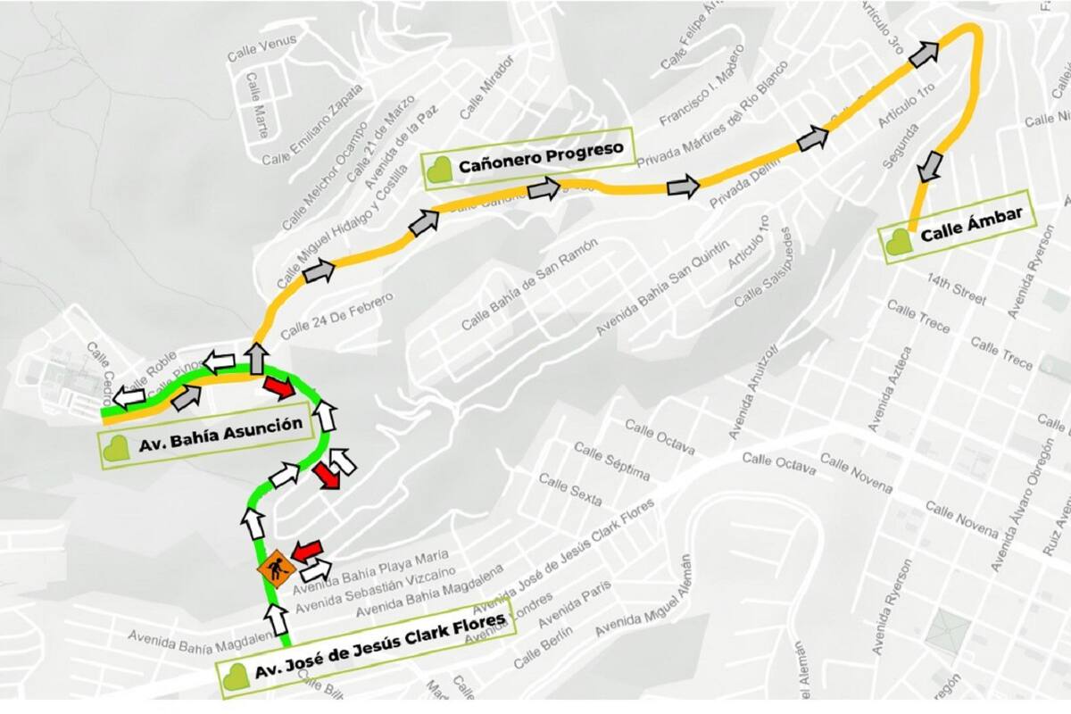 Anuncian cambio de circulación por obras en avenida Bahía Asunción en Ensenada