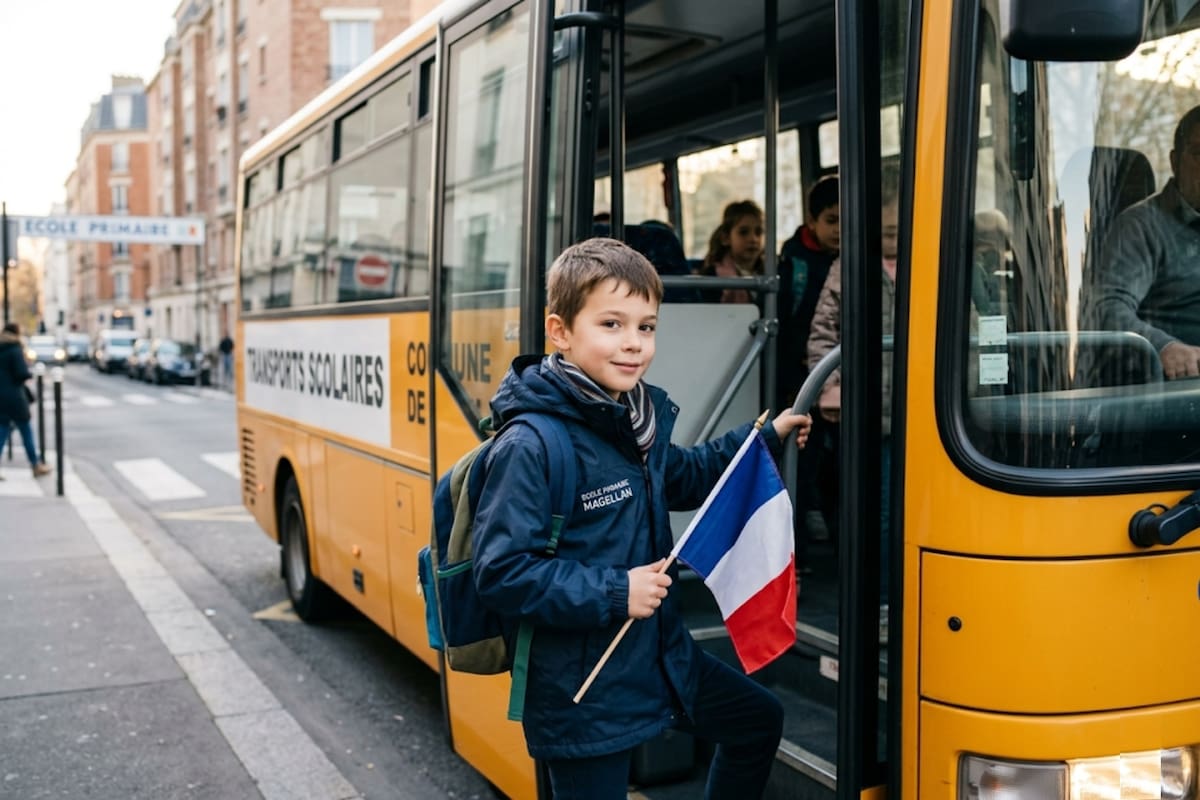 Mientras en México, niños de comunidades rurales caminan kilómetros por brechas y cerros para llegar a la escuela, en Francia el gobierno garantiza transporte escolar gratuito como parte del derecho a la educación