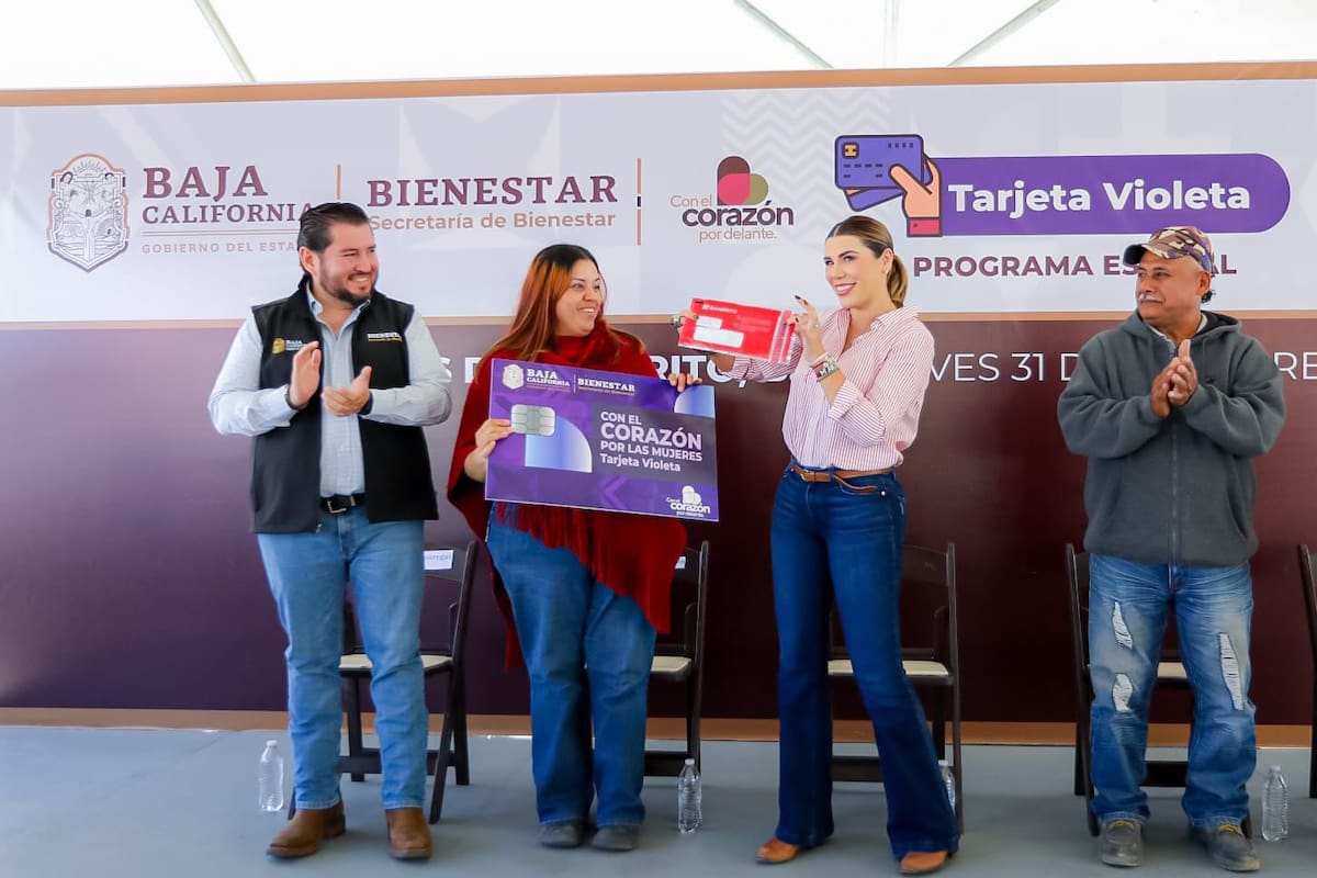 Beneficia Tarjeta violeta a 100 mil mujeres en BC