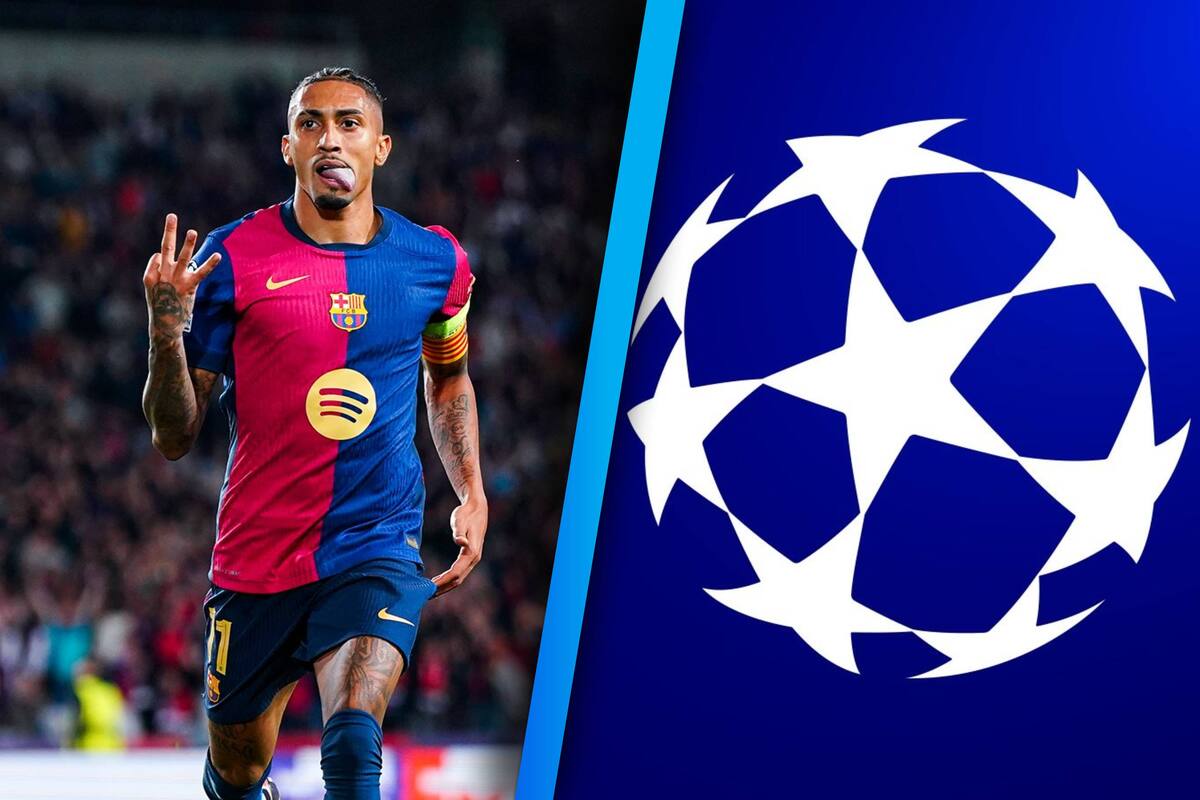 Barcelona rompe la maldición ante el Bayern con hat-trick de Raphinha