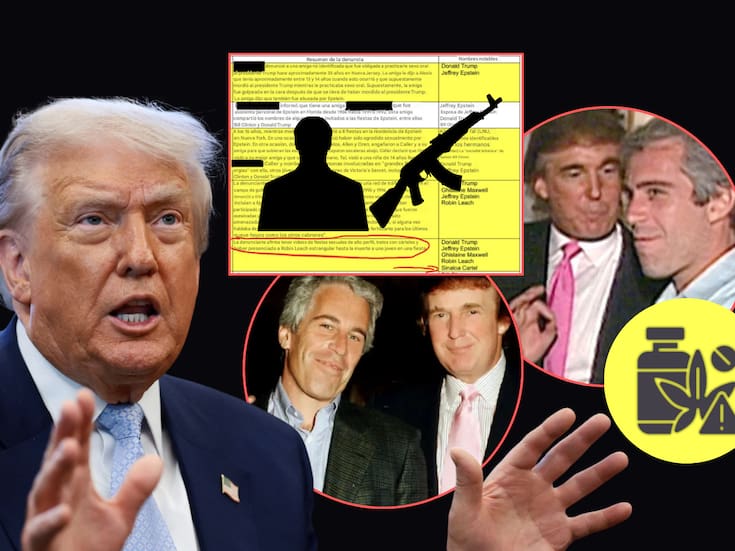 ¿Trump, narco presidente? Documentos de Epstein revelarían que el presidente de Estados Unidos habría hecho tratos con el Cártel de Sinaloa y convivido con integrantes de ese grupo en reuniones donde, presuntamente, se cometían abusos contra adolescentes