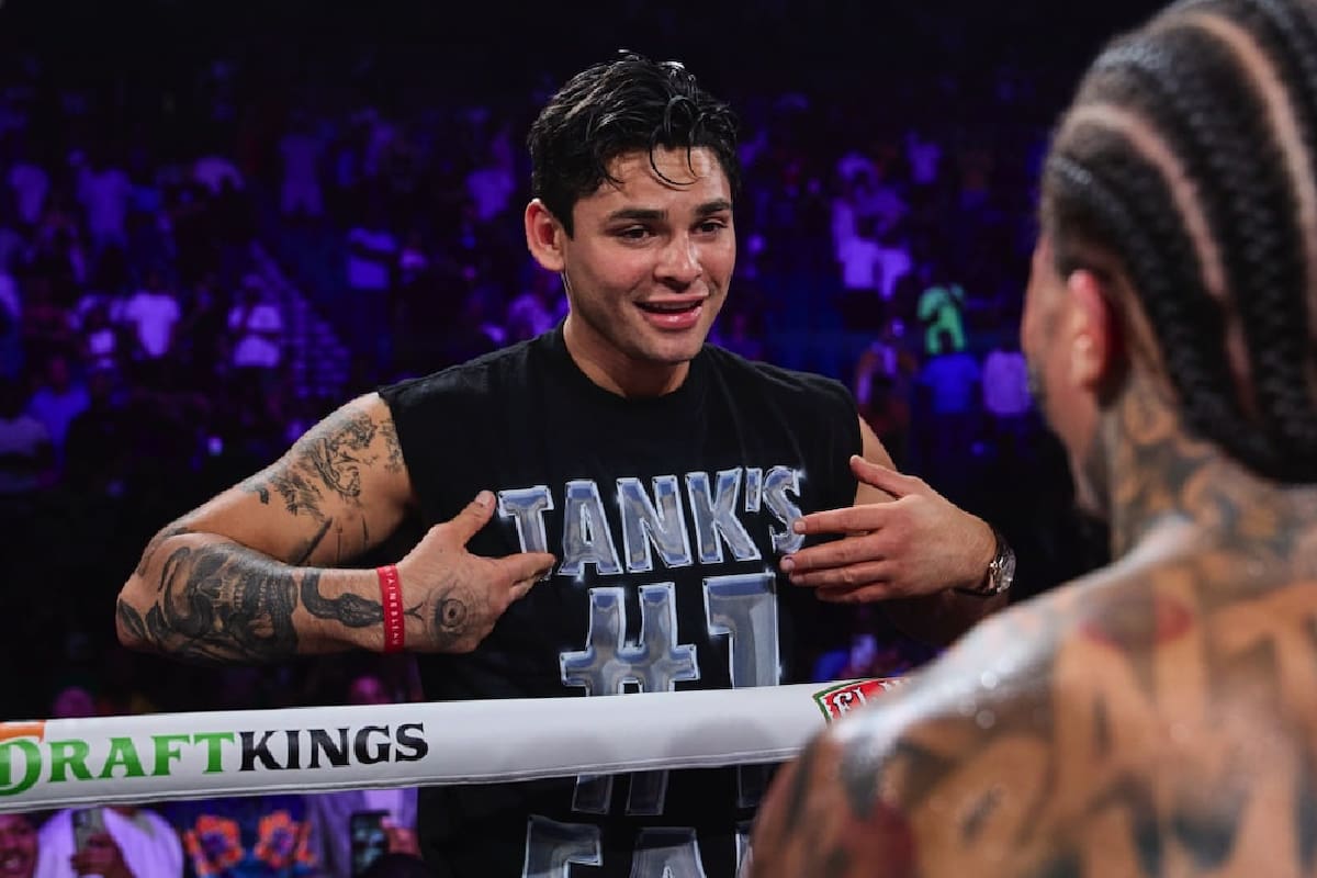 VIDEO: Ryan García apunto de pelearse en gradas del MGM ante un ex rival de 'Canelo'