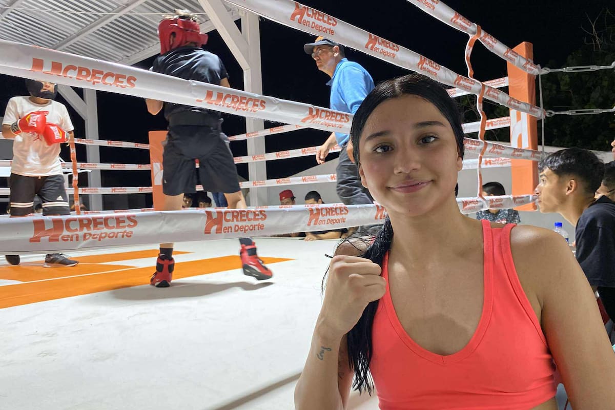 Ofrece Camila Zamorano sparring público en la colonia Pueblitos