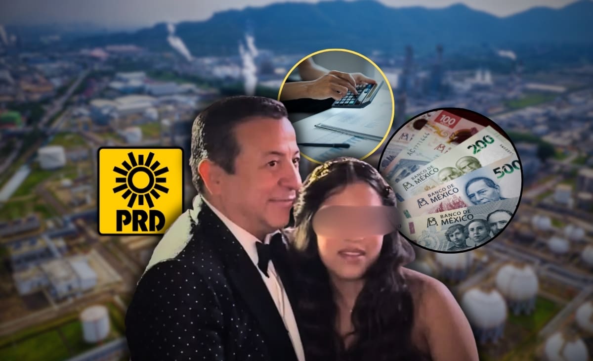 El empresario Juan Carlos Guerrero, implicado en una evasión fiscal de 3.6 millones de pesos por la omisión del IEPS en la venta de combustibles, se puso en medio de la controversia al organizar una ostentosa fiesta de XV años para su hija, con un costo estimado en 40 millones de pesos. Foto: Especial (Captura de video/PRD/Canva)