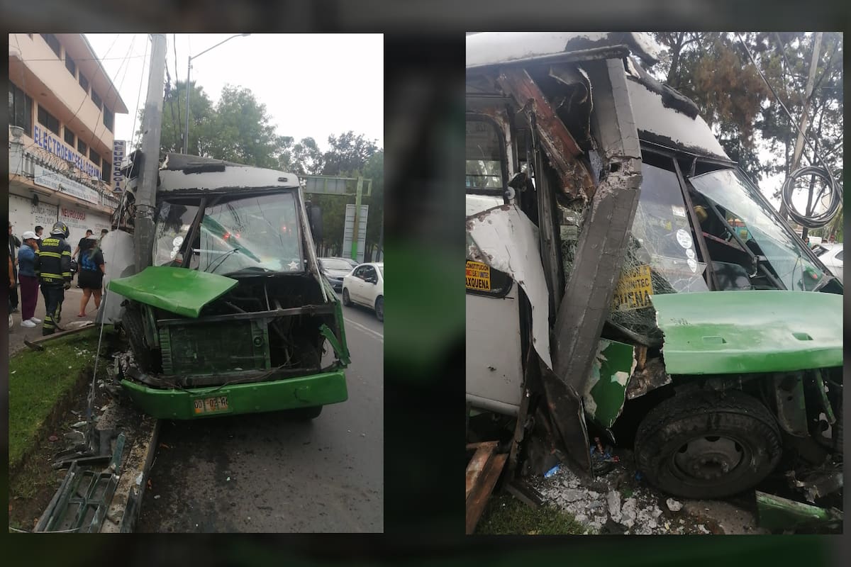 Pasajera de microbus termina con la pierna amputada por choque en Iztapalapa