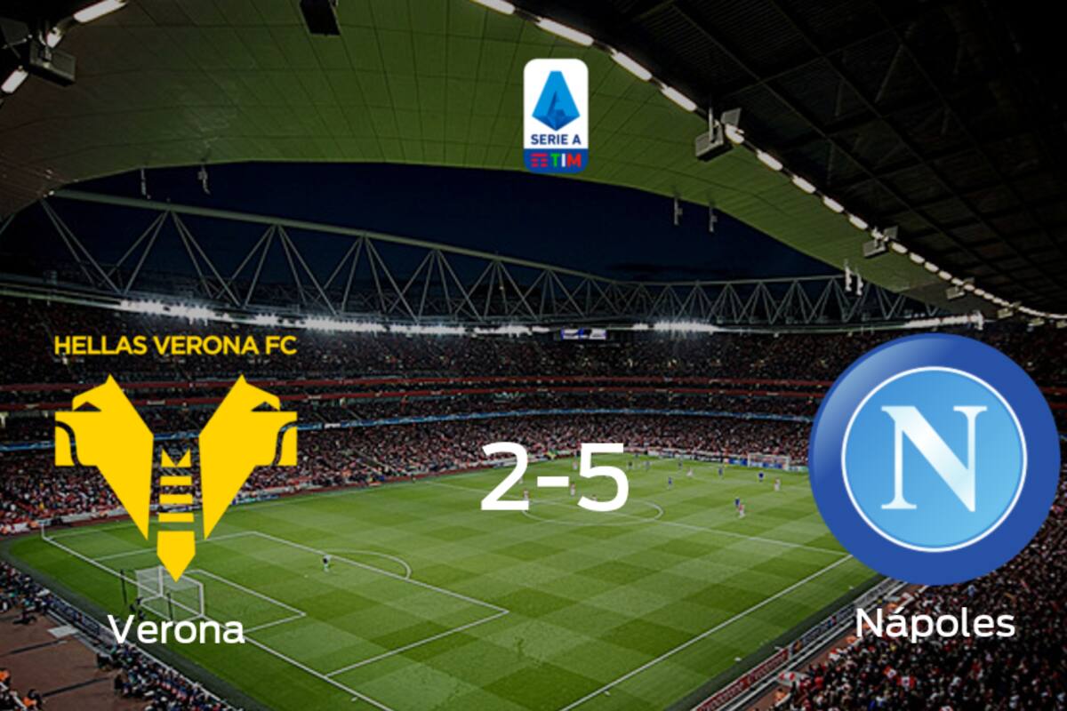 Nápoles se lleva los tres puntos a casa tras golear a Hellas Verona (5-2)