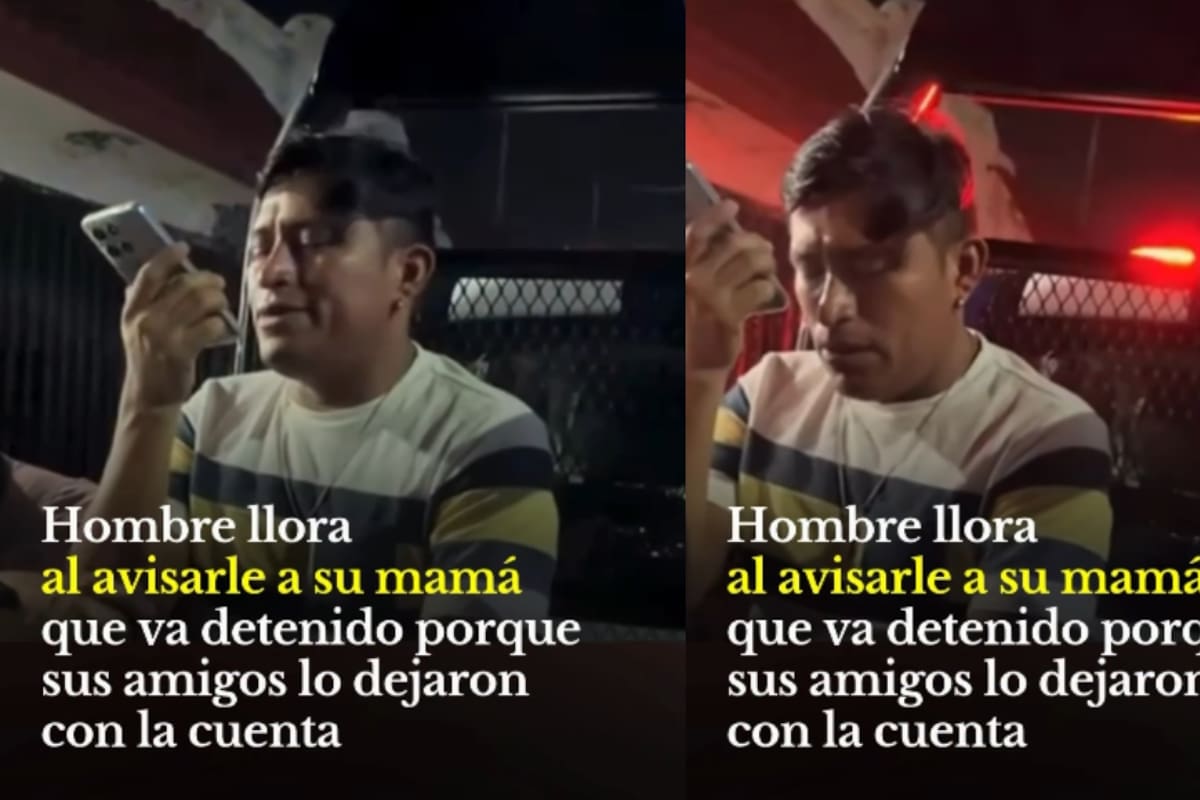 “Sus amigos lo dejaron con una cuenta de más de 5 mil pesos”: hombre es captado hablando con su madre tras ser detenido