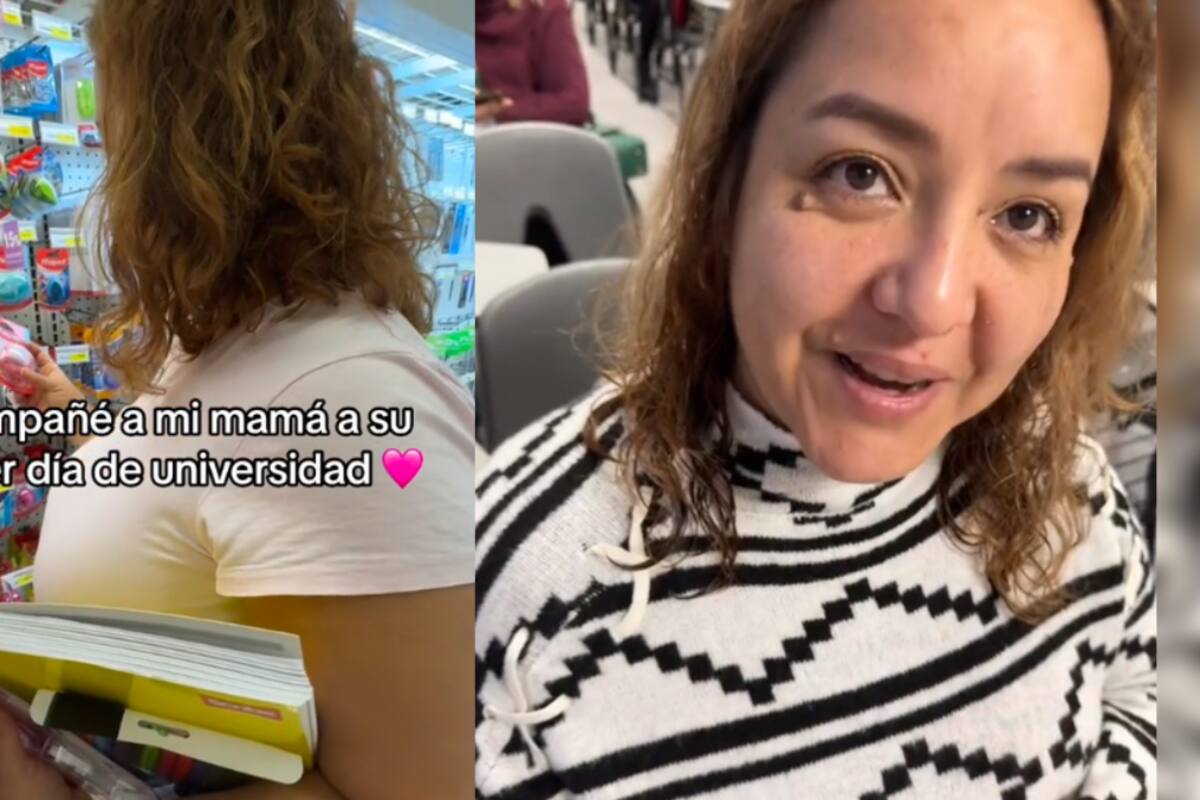 TikTok: mamá de 40 años es acompañada por su hija en su primer día de universidad