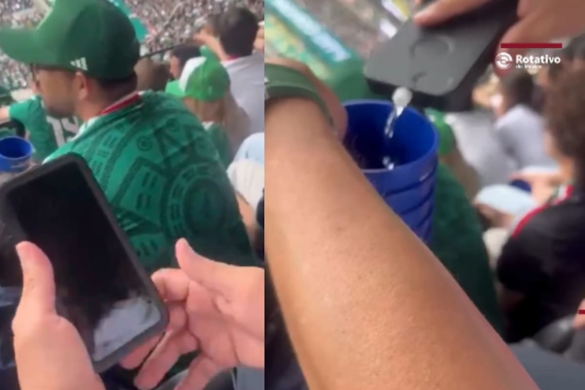 Aficionado mexicano se vuelve viral tras ingresar alcohol escondido en un teléfono