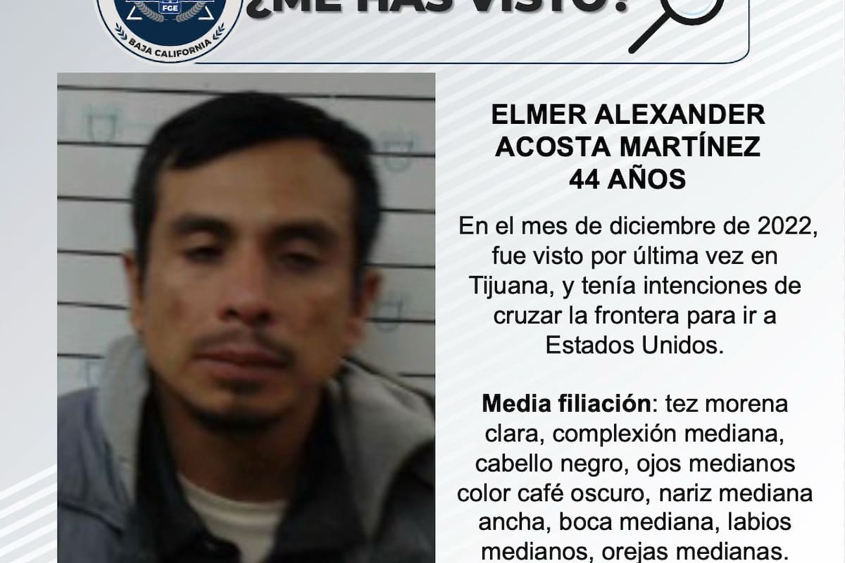 Se busca a Elmer Alexander Acosta Martínez de 44 años