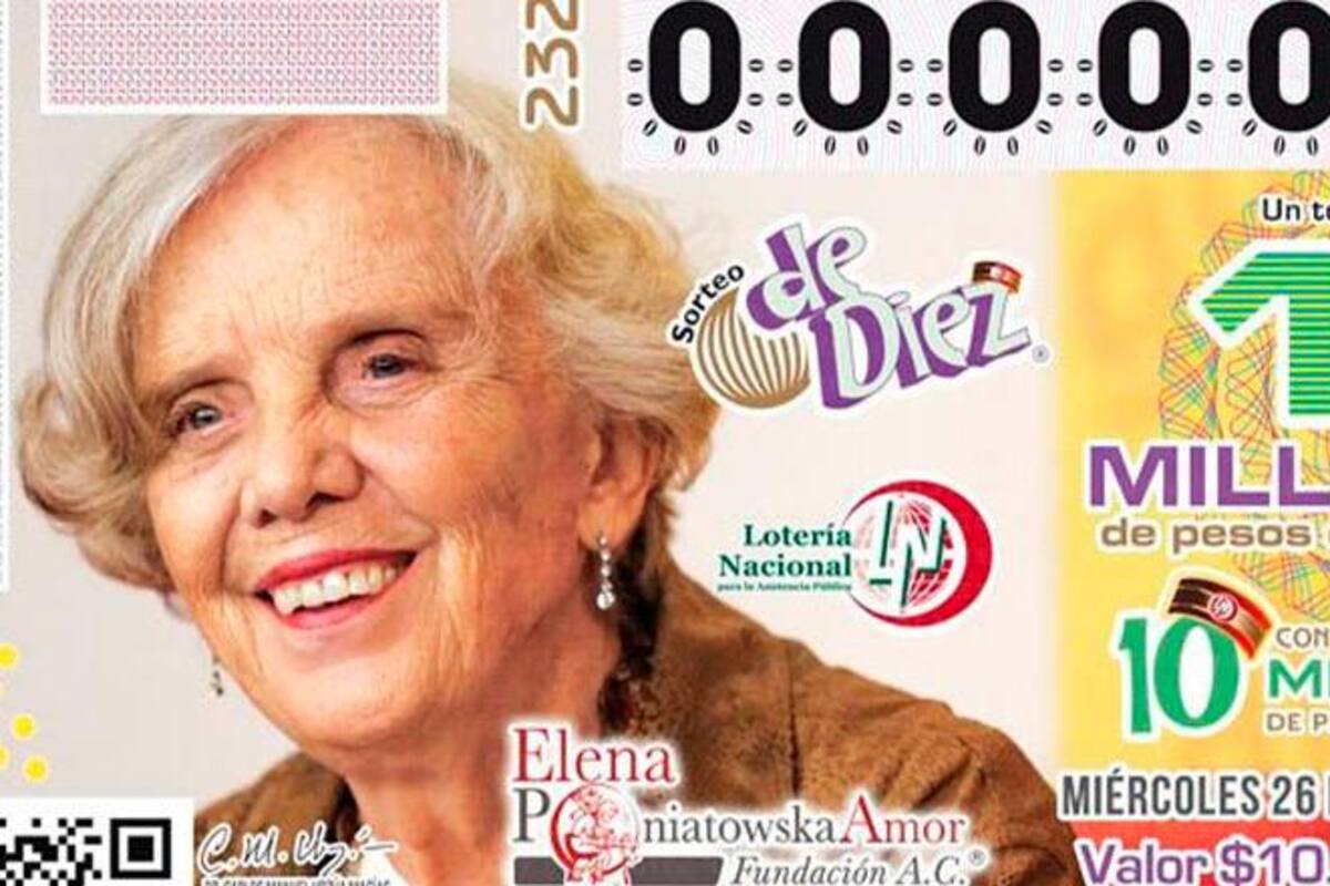 Elena Poniatowska es homenajeada por la Lotería Nacional
