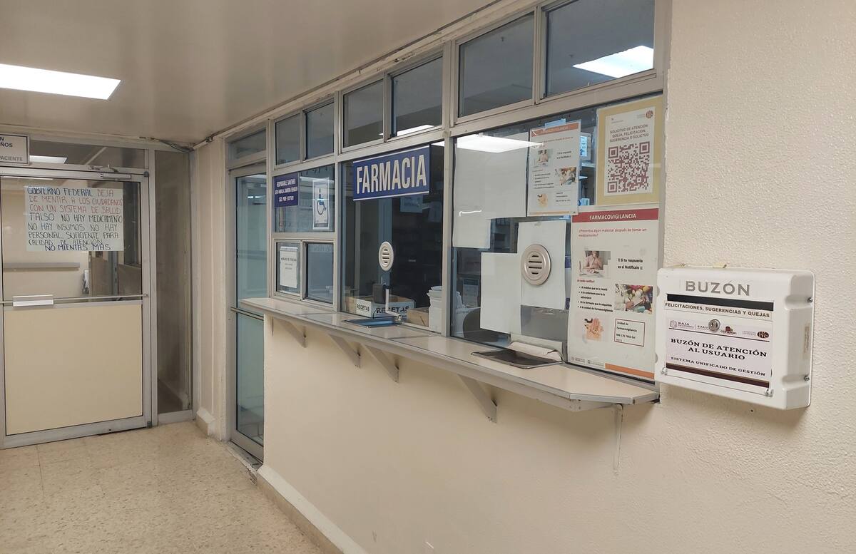 Personal médico señaló que la farmacia está en un 26% de abasto.