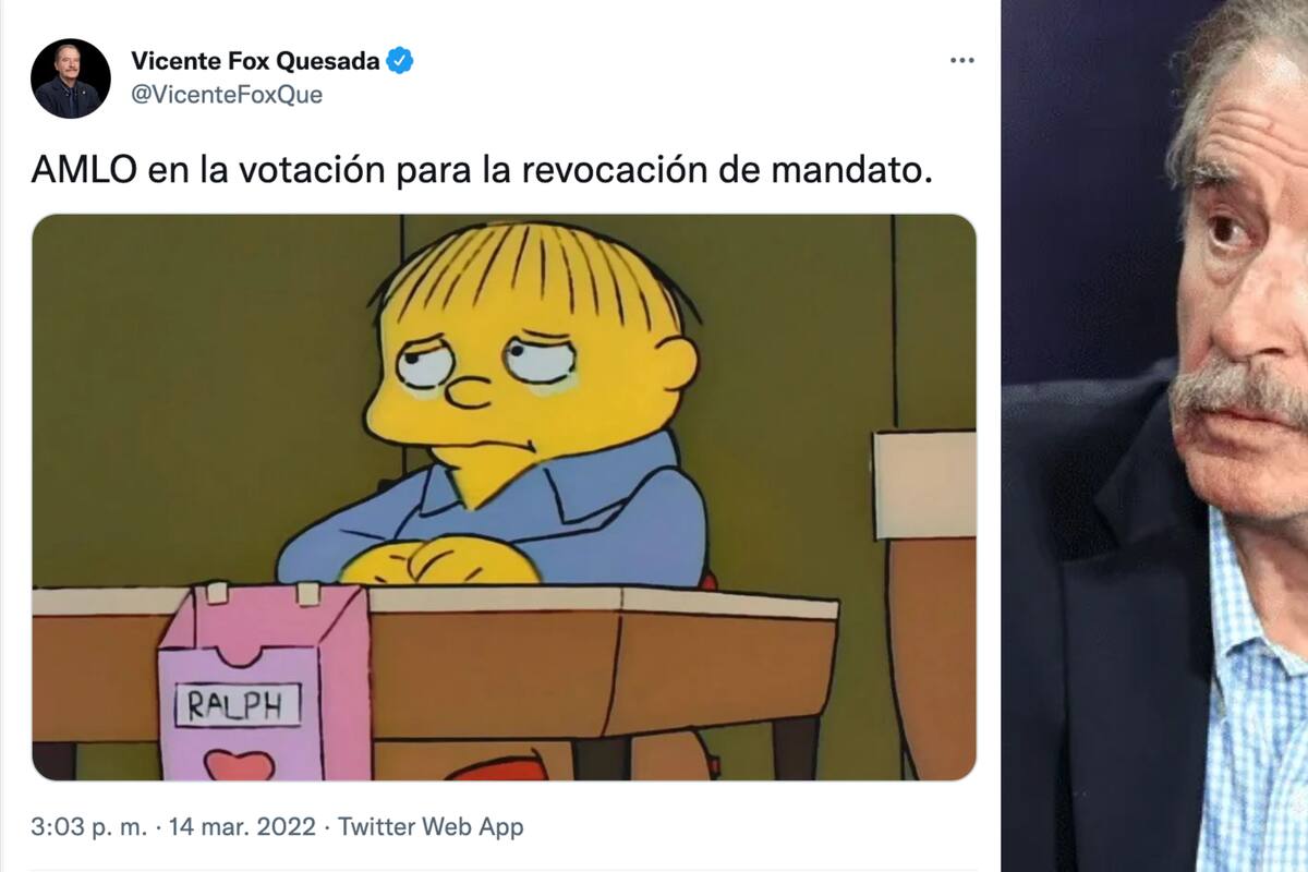 Vicente Fox comparte memes de los “simpson”