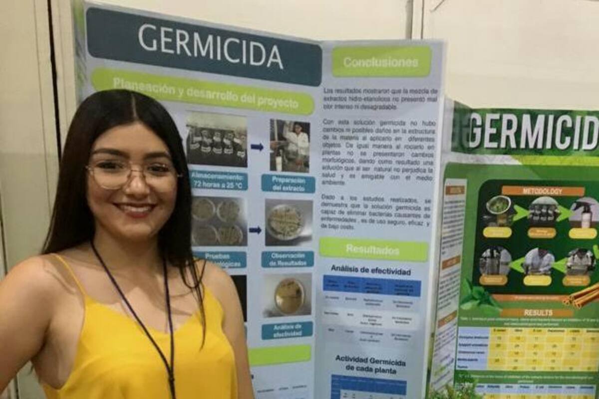 Estudiante crea un antibacterial a base de plantas