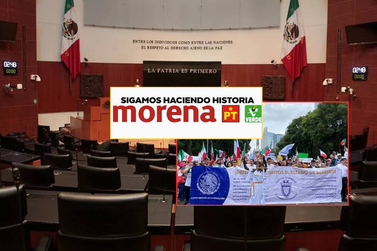 Llegan legisladores de Morena al Senado para sesión sobre reforma al Poder Judicial, pese a manifestantes