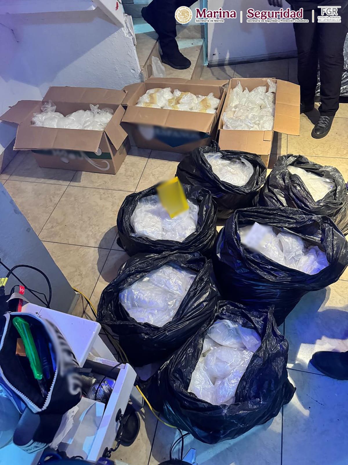 El decomiso fue resultado de una investigación derivada de una detención previa; la droga asegurada equivale a cerca de 3.7 millones de dosis. Foto: Cortesía.