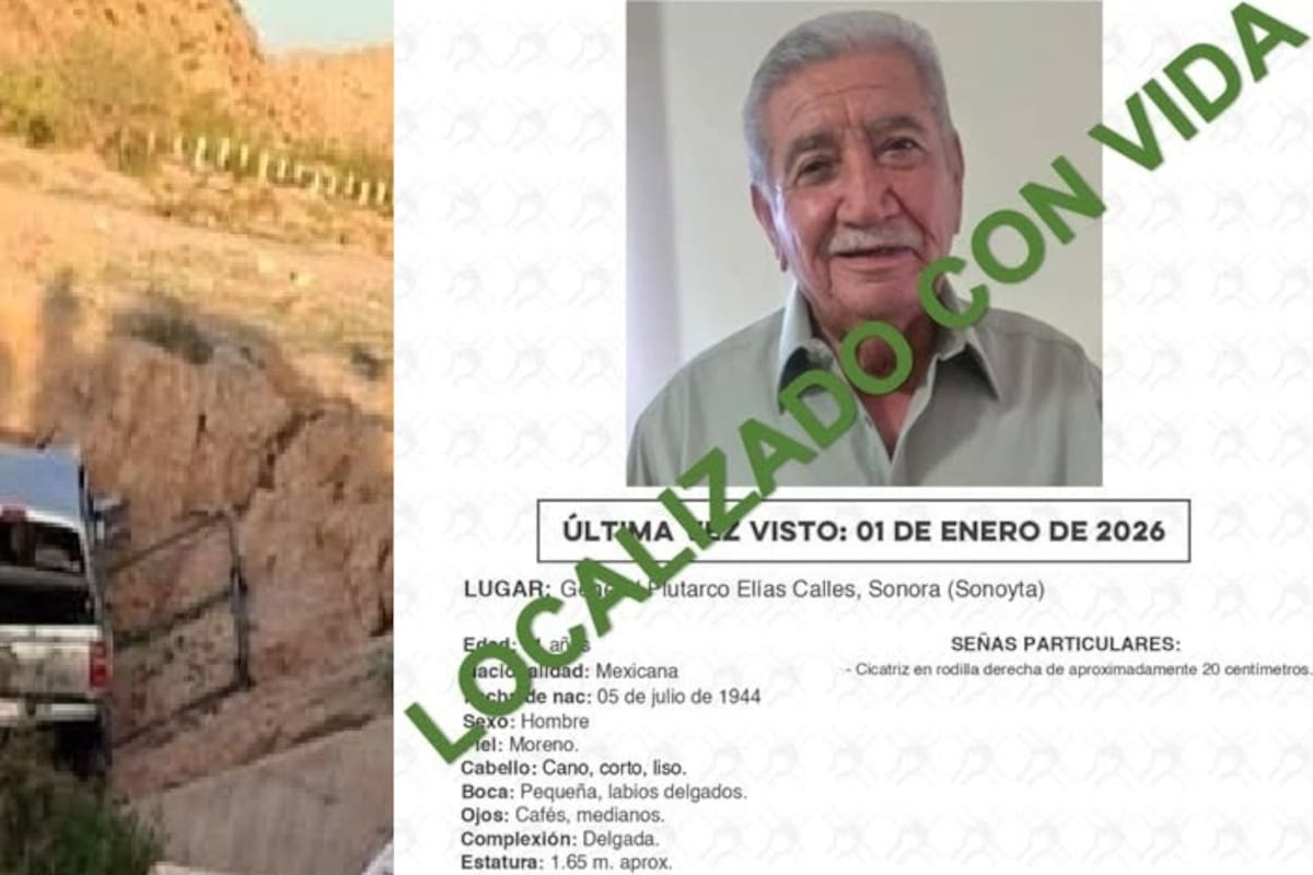 Adulto mayor desaparecido sobrevivió 4 días en desierto de Altar