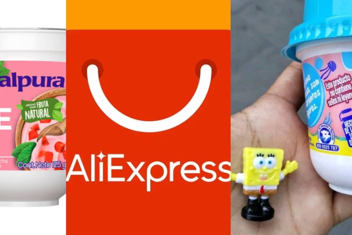 La marca Alpura saca promoción de su Yougurt junto con figura de Bob Sponja pero se filtran todas las figuras por Ali-Express