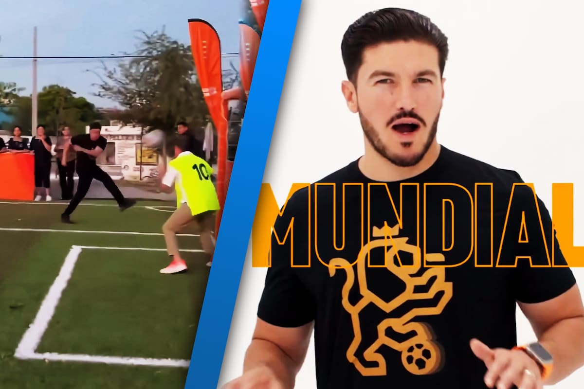 Samuel García impresiona con golazo en inauguración de canchas de futbol en Nuevo León