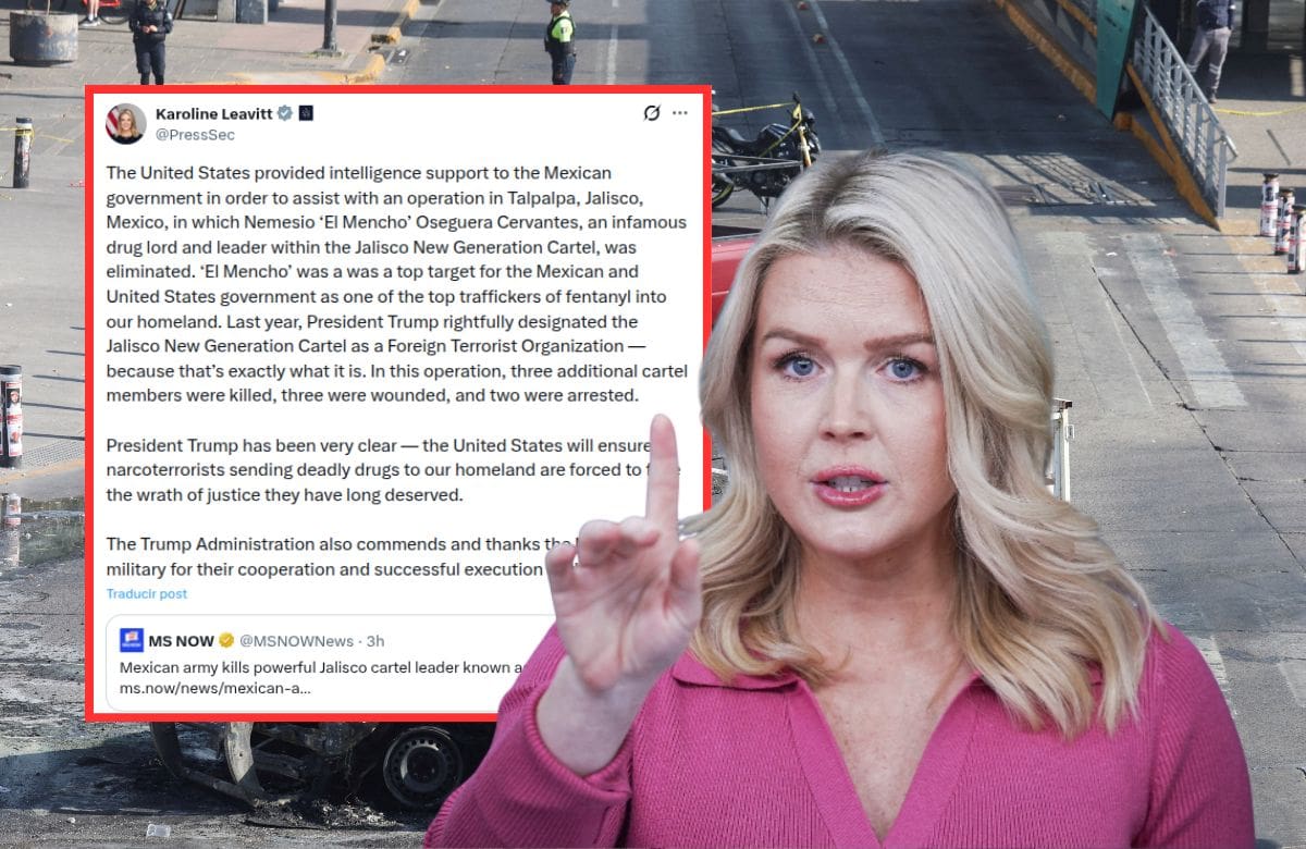 Casa Blanca confirma que Estados Unidos dio inteligencia a México en el operativo donde murió “El Mencho” en Tapalpa; EEUU reafirma designación terrorista contra el CJNG| Crédito: REUTERS y captura en X